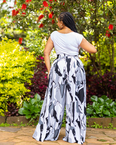 Luna Palazzo Pants - White