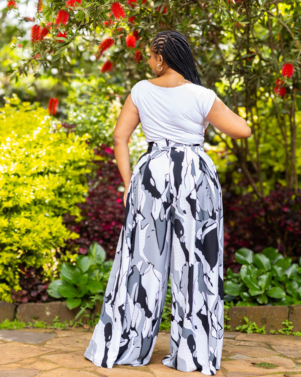Luna Palazzo Pants - White