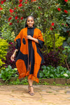 Adila Shawl - Rust & Black