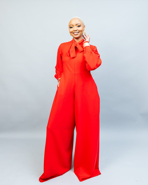 Unfold Jumpsuit - Red