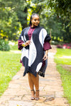 Adila Shawl - Black & White