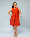 Marini Shift Dress - Rust