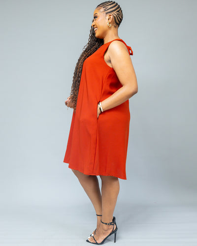Marini Shift Dress - Rust