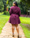 Zahara Shift Dress - Burgundy