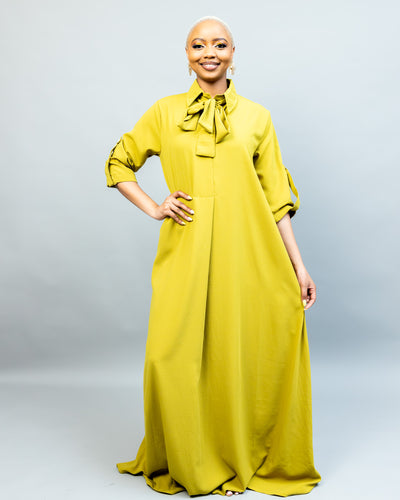 Oasis Maxi Dress - Chartreuse green