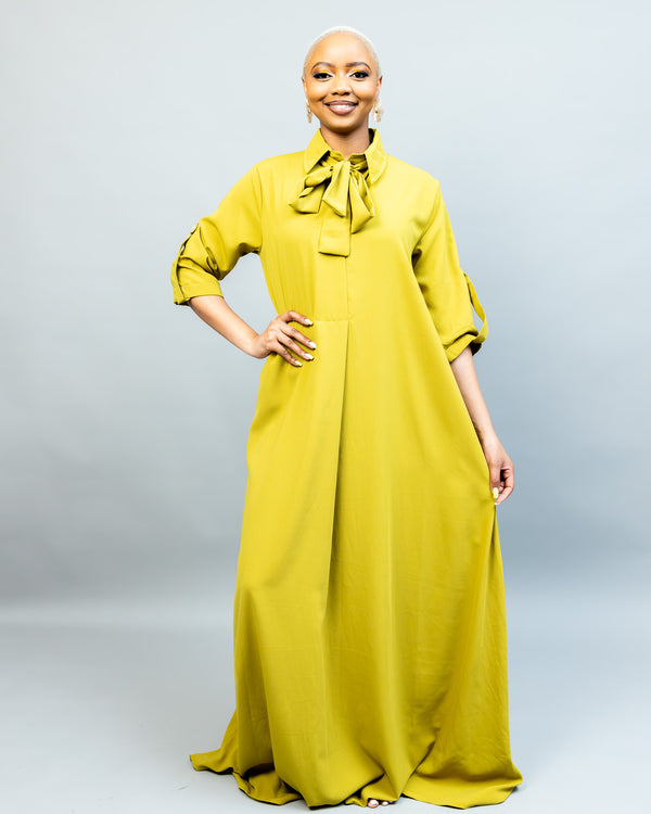 Oasis Maxi Dress - Chartreuse green