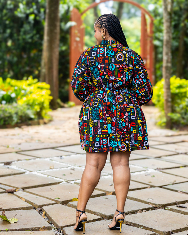 Zahara Shift Dress - Multicoloured Print
