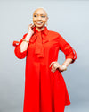 Pearl Shift Dress - Red