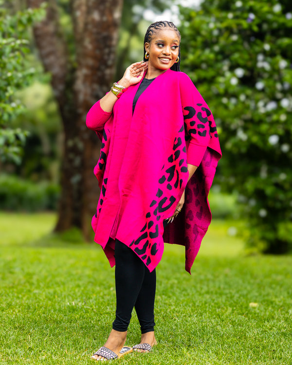 Safari Shawl - Hot Pink