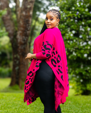 Safari Shawl - Hot Pink