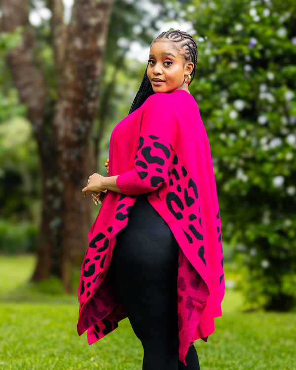 Safari Shawl - Hot Pink