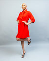 Pearl Shift Dress - Red