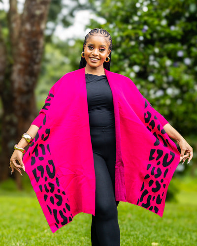 Safari Shawl - Hot Pink