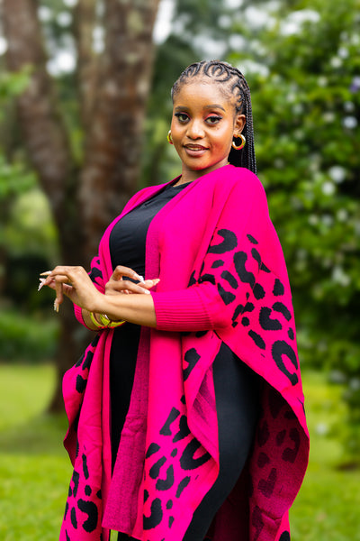 Safari Shawl - Hot Pink