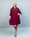 Pearl Shift Dress - Burgundy