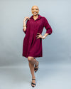 Pearl Shift Dress - Burgundy