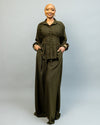 Oak Palazzo Set - Olive Green