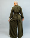 Oak Palazzo Set - Olive Green