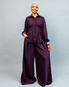 Oak Palazzo Set - Purple