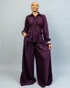 Oak Palazzo Set - Purple