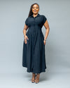Iris Midi Shirt Dress - Black
