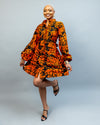 Zahara Shirt Dress - Orange Print