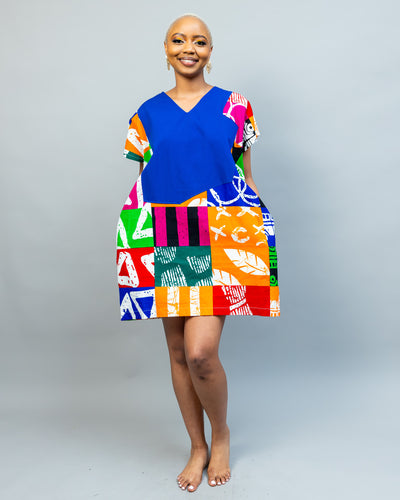 Nuru Shift Dress - Blue