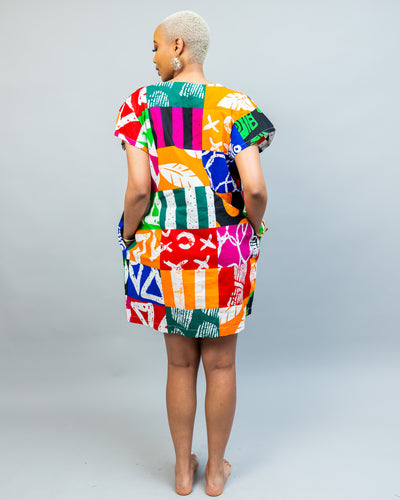 Nuru Shift Dress - Blue
