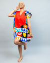 Nuru Shift Dress - Red
