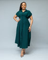 Iris Midi Shirt Dress - Emerald Green