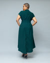 Iris Midi Shirt Dress - Emerald Green