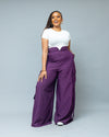 Zyrah Cargo Pants - Purple