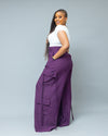 Zyrah Cargo Pants - Purple