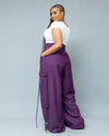 Zyrah Cargo Pants - Purple