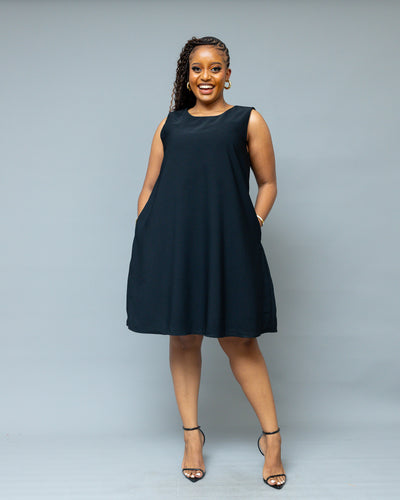 Marini Shift Dress - Black