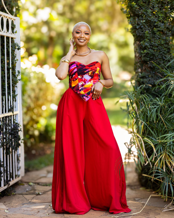 Serro Palazzo Pants - Red