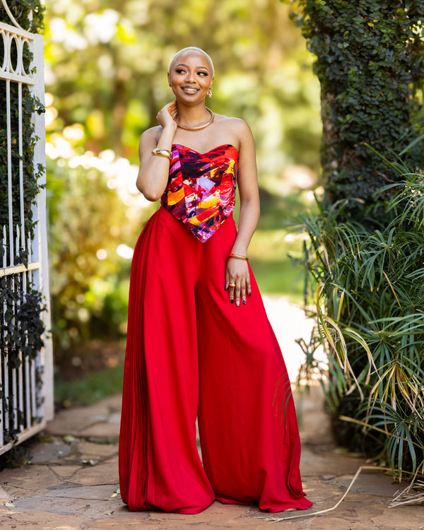 Serro Palazzo Pants - Red