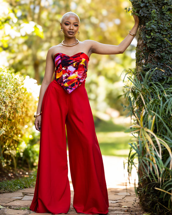 Serro Palazzo Pants - Red