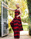 Mocha Palazzo Set - Red Print