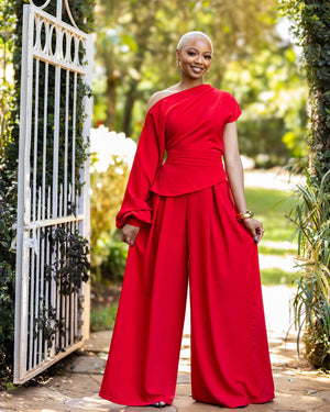 Amber Palazzo Set - Red