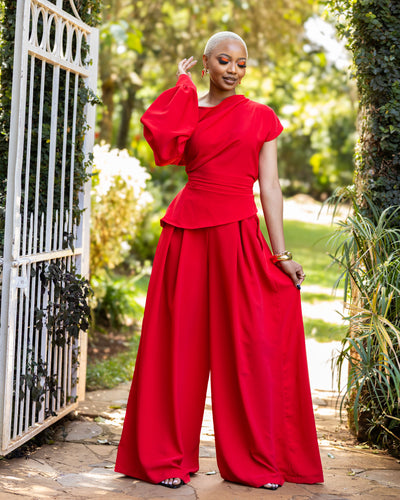 Amber Palazzo Set - Red