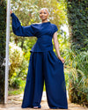 Amber Palazzo Set - Navy Blue