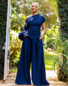 Amber Palazzo Set - Navy Blue
