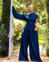 Amber Palazzo Set - Navy Blue