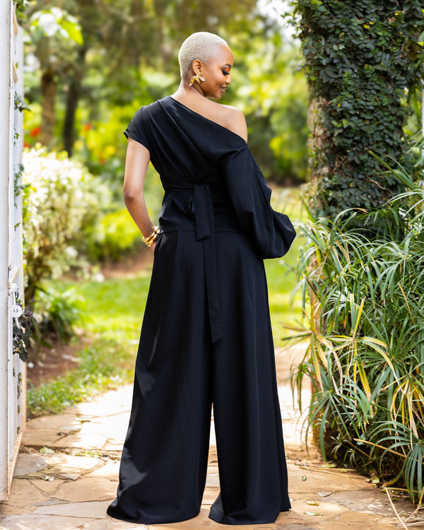 Amber Palazzo Set - Black