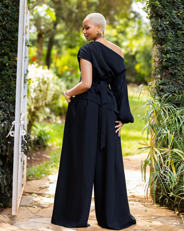 Amber Palazzo Set - Black