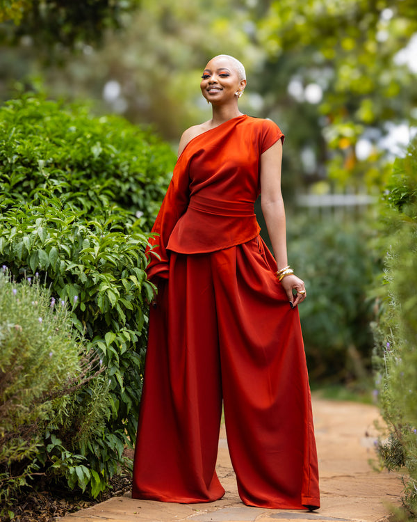 Amber Palazzo Set - Rust