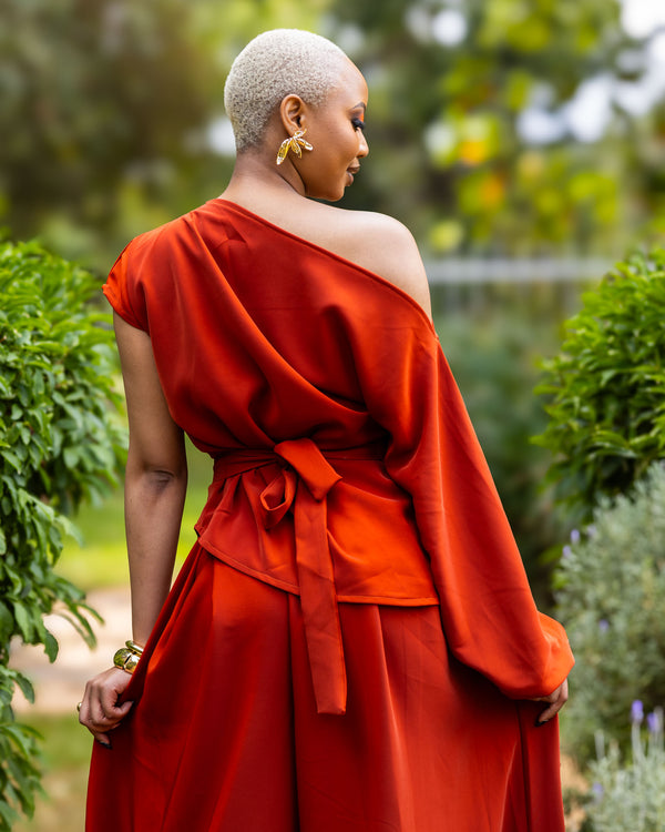 Amber Palazzo Set - Rust