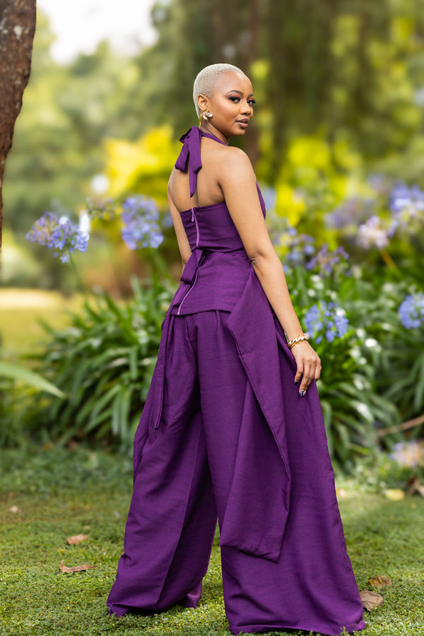 Mocha Palazzo Set - Purple