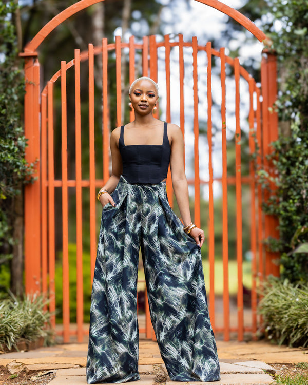 Comfort Palazzo Pants - Green